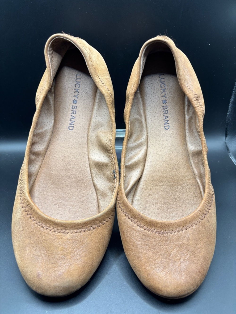 Lucky Brand Brown Leather Ballet Flats